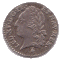 Vingtième d'écu posthume au nom de Louis XV (avers)