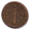 2 Sols "au faisceau", type "Français" (revers)