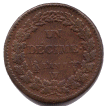 Un Décime, Grand module (revers)