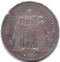 5 Francs UNION ET FORCE (avers)