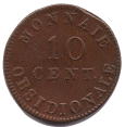 10 Cent. LOUIS XVIII, LL larges (revers)