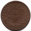 10 Cent. CHARLES X (pour les Colonies) (revers)
