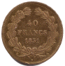 40 Francs LOUIS-PHILIPPE, Tête laurée (revers)