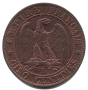 Cinq Centimes NAPOLEON III, Tête nue (revers)
