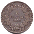 5 Francs LOUIS-NAPOLEON (revers)