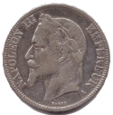 5 Francs NAPOLEON III, Tête laurée (avers)