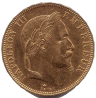 50 Francs NAPOLEON III, Tête laurée (avers)