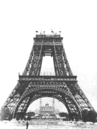La tour Eiffel en construction